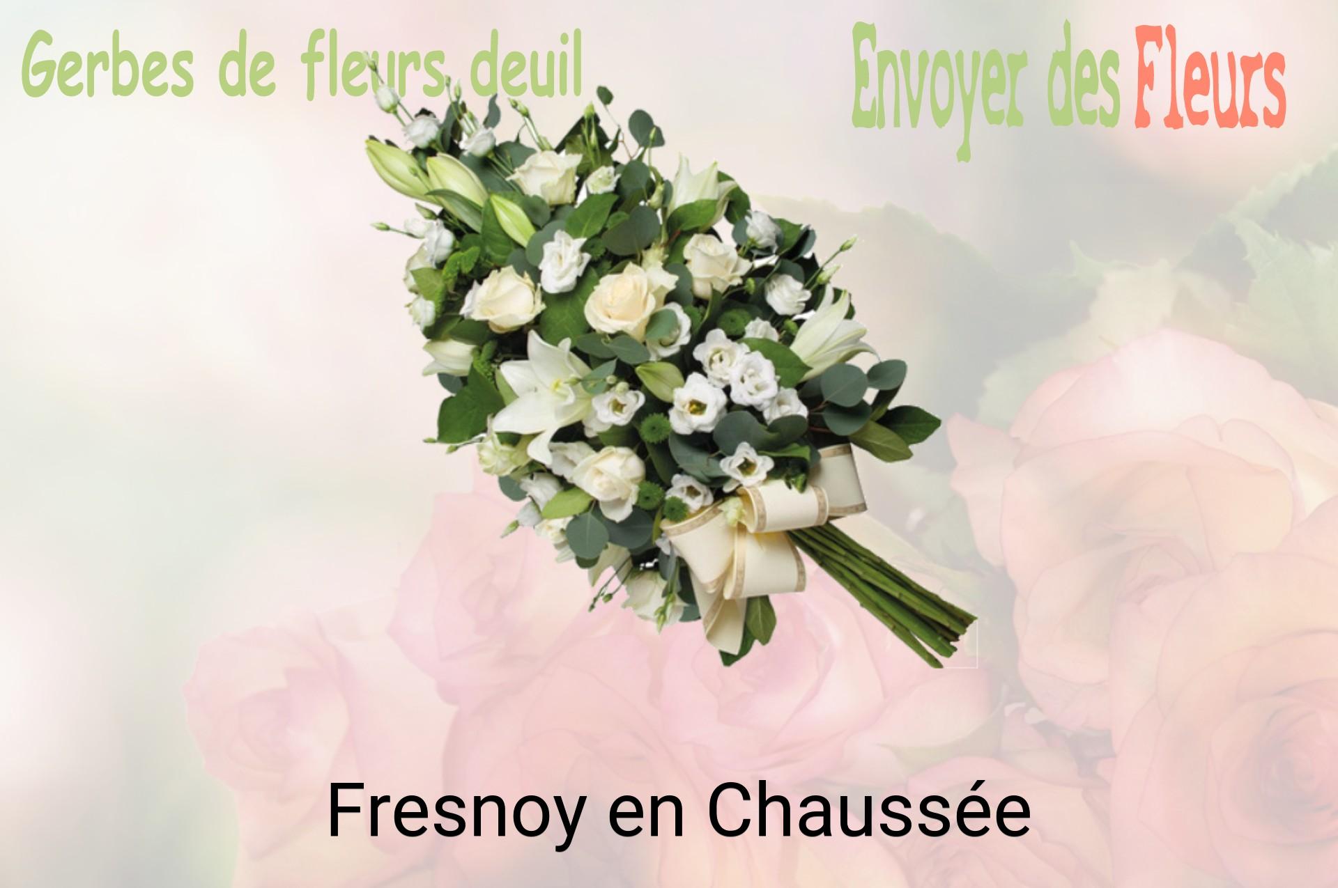 Gerbe de fleurs de deuil livrée à Fresnoy-en-Chaussée